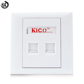 Kico cat6 cat7 RJ45 doule port pvc faceplate ประเภท 86 * 86 Networking Faceplate